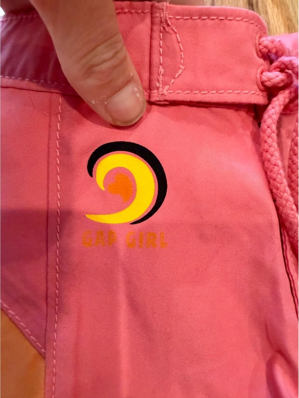 Y2K Gap Girl Board Shorts Size 12 NWT Pink Orange Brown Colorblock Swim